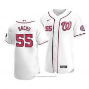 Maglia Baseball Uomo Washington Nationals Dakota Bacus Autentico Primera Bianco