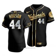 Maglia Baseball Uomo Washington Nationals Daniel Hudson Golden Edition Autentico Nero Or