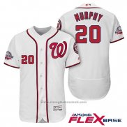 Maglia Baseball Uomo Washington Nationals Daniel Murphy Bianco 2018 All Star Home Flex Base