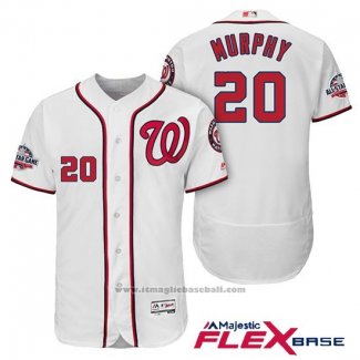 Maglia Baseball Uomo Washington Nationals Daniel Murphy Bianco 2018 All Star Home Flex Base