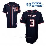 Maglia Baseball Uomo Washington Nationals Michael Taylor 3 Blu Alternato Cool Base