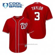 Maglia Baseball Uomo Washington Nationals Michael Taylor 3 Rosso Alternato Cool Base