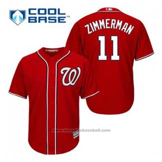 Maglia Baseball Uomo Washington Nationals Ryan Zimmerman 11 Rosso Alternato Cool Base