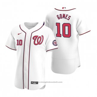 Maglia Baseball Uomo Washington Nationals Yan Gomes Autentico Primera 2020 Bianco