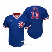 Maglia Baseball Bambino Chicago Cubs David Bote Cooperstown Collection Road Blu