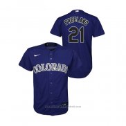 Maglia Baseball Bambino Colorado Rockies Kyle Freeland Replica Alternato Viola