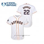 Maglia Baseball Bambino Houston Astros Josh Reddick 2019 World Series Bound Cool Base Bianco