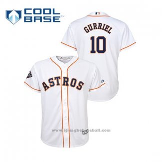 Maglia Baseball Bambino Houston Astros Yuli Gurriel 2019 World Series Bound Cool Base Bianco