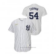 Maglia Baseball Bambino New York Yankees Aroldis Chapman Cooperstown Collection Home Bianco