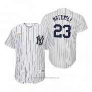 Maglia Baseball Bambino New York Yankees Don Mattingly Cooperstown Collection Primera Bianco