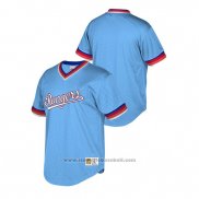 Maglia Baseball Bambino Texas Rangers Cooperstown Collection Mesh Wordmark V-Neck Blu