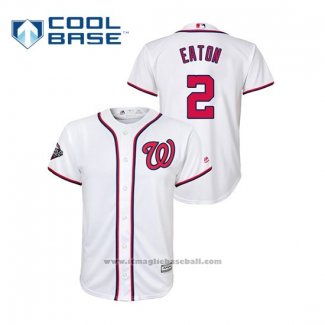 Maglia Baseball Bambino Washington Nationals Adam Eaton 2019 World Series Bound Cool Base Bianco