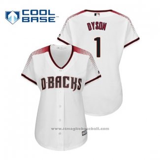 Maglia Baseball Donna Arizona Diamondbacks Jarrod Dyson Cool Base Home Bianco