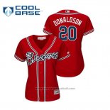 Maglia Baseball Donna Atlanta Braves Josh Donaldson Cool Base Alternato Rosso