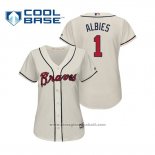 Maglia Baseball Donna Atlanta Braves Ozzie Albies Cool Base Alternato 2019 Crema