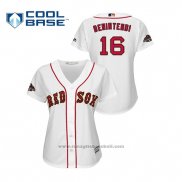 Maglia Baseball Donna Boston Red Sox Andrew Benintendi 2019 Gold Program Cool Base Bianco