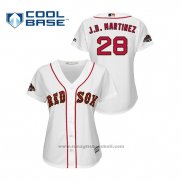 Maglia Baseball Donna Boston Red Sox J.d. Martinez 2019 Gold Program Cool Base Bianco