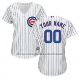 Maglia Baseball Donna Chicago Cubs Personalizzate Bianco