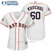 Maglia Baseball Donna Houston Astros 2017 World Series Dallas Keuchel Bianco Cool Base