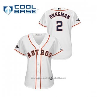 Maglia Baseball Donna Houston Astros Alex Bregman 2019 Postseason Cool Base Bianco