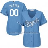 Maglia Baseball Donna Kansas City Royals Personalizzate Blu2