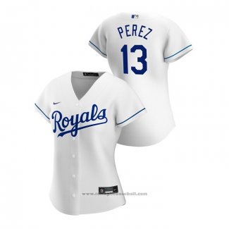 Maglia Baseball Donna Kansas City Royals Salvador Perez 2020 Replica Home Bianco