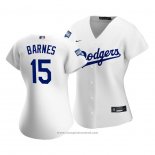 Maglia Baseball Donna Los Angeles Dodgers Austin Barnes 2020 Primera Replica Bianco