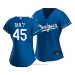 Maglia Baseball Donna Los Angeles Dodgers Matt Beaty 2020 Alternato Replica Blu