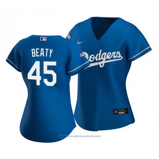 Maglia Baseball Donna Los Angeles Dodgers Matt Beaty 2020 Alternato Replica Blu