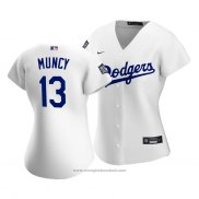 Maglia Baseball Donna Los Angeles Dodgers Max Muncy 2020 Primera Replica Bianco