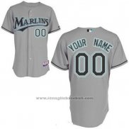 Maglia Baseball Donna Miami Marlins Personalizzate Grigio