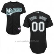 Maglia Baseball Donna Miami Marlins Personalizzate Nero