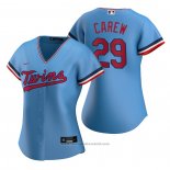 Maglia Baseball Donna Minnesota Twins Rod Carew Replica Alternato Blu