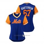 Maglia Baseball Donna New York Mets Seth Lugo 2018 LLWS Players Weekend Quarterrican Blu