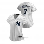Maglia Baseball Donna New York Yankees Mickey Mantle 2020 Replica Home Bianco