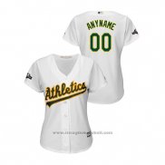 Maglia Baseball Donna Oakland Athletics Personalizzate 2019 Postseason Cool Base Bianco