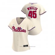 Maglia Baseball Donna Philadelphia Phillies Zack Wheeler 2020 Replica Alternato Crema