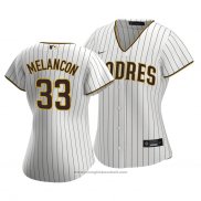 Maglia Baseball Donna San Diego Padres Mark Melancon Replica Home Bianco