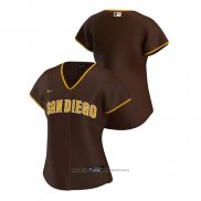 Maglia Baseball Donna San Diego Padres Replica 2020 Road Marrone