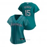 Maglia Baseball Donna Seattle Mariners Kyle Seager 2020 Replica Alternato Verde