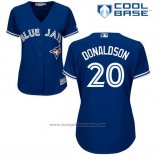 Maglia Baseball Donna Toronto Blue Jays Josh Donaldson Cool Base Blu