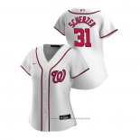 Maglia Baseball Donna Washington Nationals Max Scherzer 2020 Replica Home Bianco