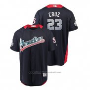 Maglia Baseball Uomo All Star Mariners Nelson Cruz 2018 Home Run Derby American League Blu