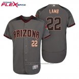 Maglia Baseball Uomo Arizona Diamondbacks 22 Jake Lamb Grigio Rosso 2017 Flex Base