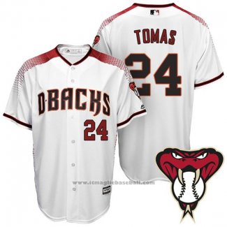 Maglia Baseball Uomo Arizona Diamondbacks 24 Yasmany Tomas Home Bianco