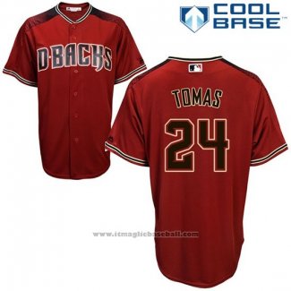 Maglia Baseball Uomo Arizona Diamondbacks 24 Yasmany Tomas Rosso 2017 Cool Base