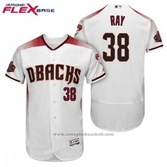 Maglia Baseball Uomo Arizona Diamondbacks 38 Robbie Ray Bianco Rosso Home Flex Base