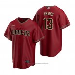 Maglia Baseball Uomo Arizona Diamondbacks Nick Ahmed Alternato Replica Rosso