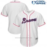 Maglia Baseball Uomo Atlanta Braves 2017 Stelle e Strisce Bianco Cool Base