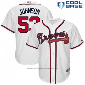 Maglia Baseball Uomo Atlanta Braves 53 Jim Johnson Bianco Cool Base